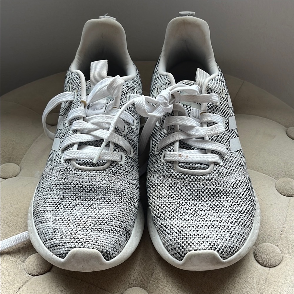Adidas Women’s Cloudfoam Grey Knit Sneakers